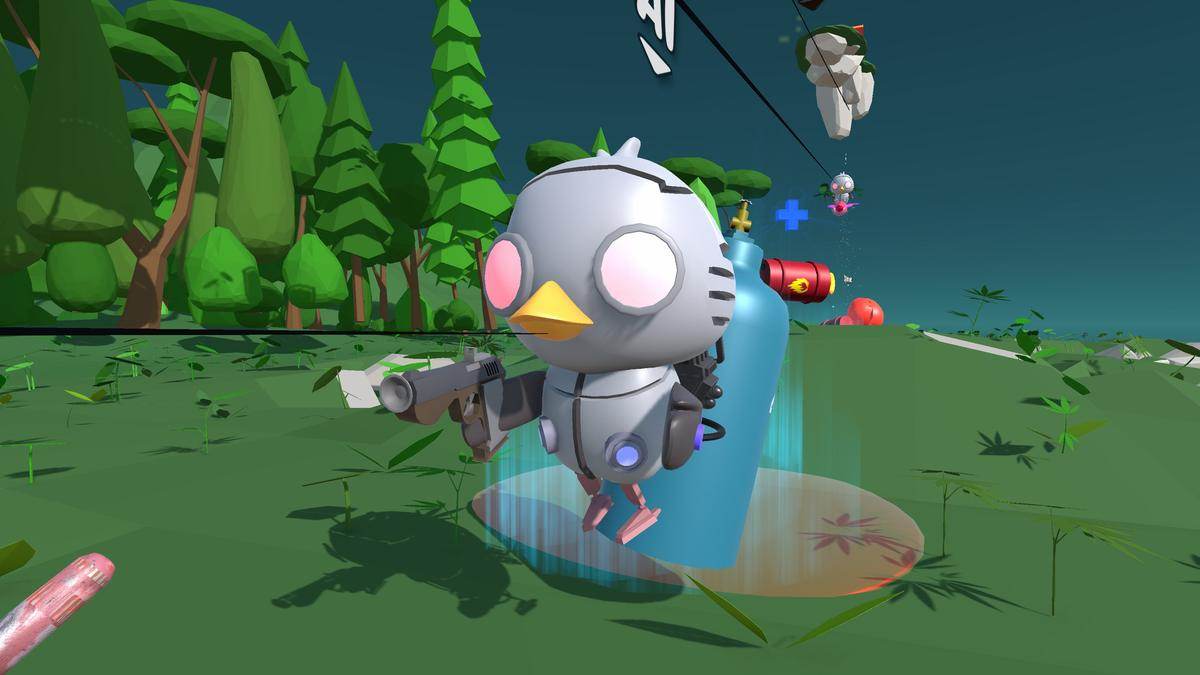 Toys Brawl mağaza görseli: ormanda robot kuş karakter